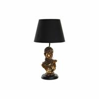 Bureaulamp DKD Home Decor Zwart Gouden Polyester Hars Afrikaanse (31 x 31 x 58 cm) - thumbnail