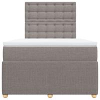Boxspring met matras stof taupe 120x200 cm - thumbnail