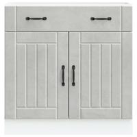 Keuken onderkast Lucca bewerkt hout betongrijs - thumbnail