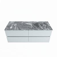 MONDIAZ VICA-DLUX 130cm badmeubel onderkast Clay 4 lades. Inbouw wastafel CLOUD rechts zonder kraangat, kleur Lava. - thumbnail