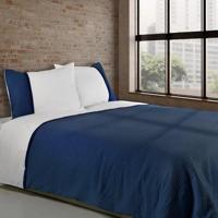Dommelin Dommelin Dekbedovertrek Bari Percal 200TC Jeansblauw-Navy 260x200/220 cm - thumbnail