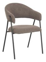 LABEL51 Eetkamerstoel Lowen - Bruin - Boucle - Black Frame - thumbnail
