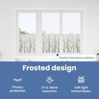 VidaXL Raamfolies 2 st mat bamboepatroon pvc - thumbnail