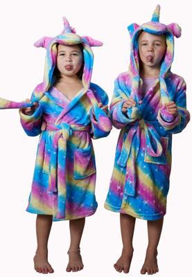 Unicorn kinderbadjas met capuchon - XL (11-13 jaar)