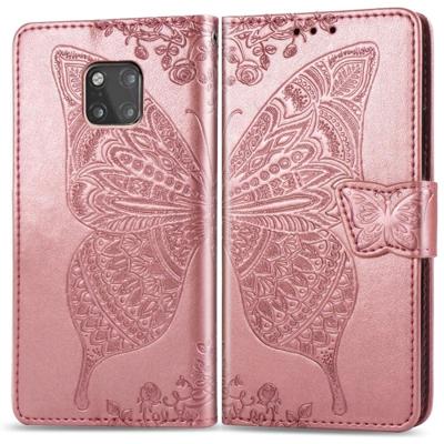 Butterfly Love bloemen reliëf horizontale Flip lederen case voor Huawei mate 20 Pro met houder & kaartsleuven & portemonnee (Rose goud) Butterfly Love bloemen reliëf horizontale Flip lederen case voor Huawei mate 20 Pro met houder & kaartsleuven & portemonnee (Rose goud)