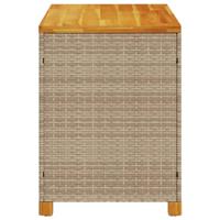 Tuinbox 110x55x63 cm poly rattan en acaciahout beige - thumbnail