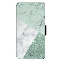 iPhone 13 flipcase - Minty marmer collage - thumbnail