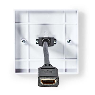 HDMI Wandcontactdoos | 1x HDMI Female | 4K@60Hz | HDMI Female | Zwart | 18 Gbps | Verguld | 85 mm | 8 mm | 85 mm | Envelop