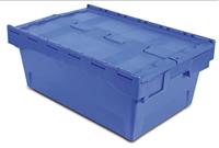 Magazijnbak euro-box 6434T blauw Tayg 600x400x340 met deksel - thumbnail