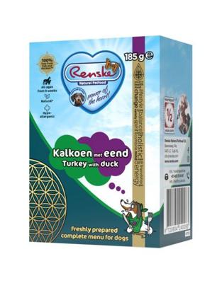 Renske vers bereid kalkoen met eend natvoer hond (tetra) 24 x 185 g Renske vers bereid kalkoen met eend natvoer hond (tetra) 24 x 185 g