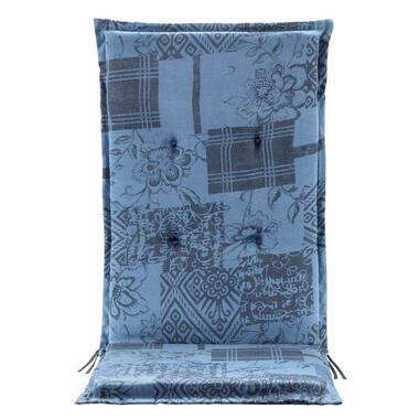 Tuinstoelkussen Patch - blauw - 123x50x5 cm