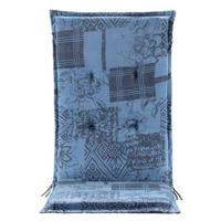 Tuinstoelkussen Patch - blauw - 123x50x5 cm - thumbnail