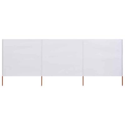 VidaXL Windscherm 3-panelen 400x80 cm stof zandwit
