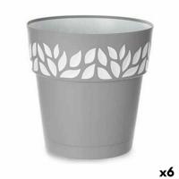 Zelfwaterende bloempot Stefanplast Cloe Grijs Plastic 29 x 29 x 29 cm (6 Stuks) - thumbnail