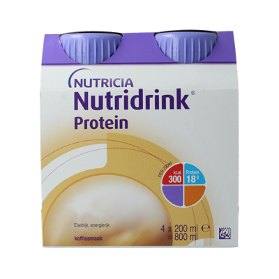 Nutridrink Protein mokka 200ml 4 Stuks