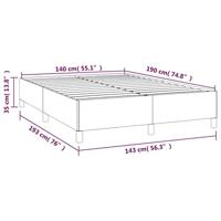 Bedframe zonder matras 140x190 cm fluweel lichtgrijs - thumbnail