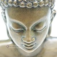 Afbeelding op acrylglas - Denkende Boeddha , Beige wit , 3 maten , Premium print - thumbnail