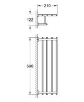 GROHE Essentials Cube Multi-Handdoekrek - 60cm - chroom 40512001 - thumbnail