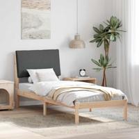 Bedframe Bruin en donkergrijs 80 x 200 cm Massief grenenhout - thumbnail