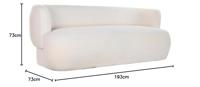 Sofa DKD Home Decor Wit Modern 193 x 80 x 73 cm - thumbnail