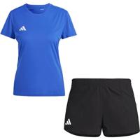 adidas Adizero T-Shirt Short Set Dames - thumbnail