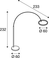 SLV ONE BOW 1006351 Staande LED-verlichting LED 22 W Wit - thumbnail