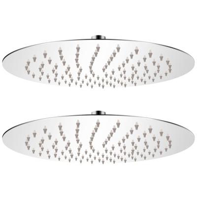 VidaXL Regendouchekop 2 st rond 25 cm roestvrij staal VidaXL Regendouchekop 2 st rond 25 cm roestvrij staal