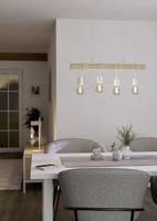Eglo Houten hanglampTownshend 4-lichts hout met wit - 43704 - thumbnail