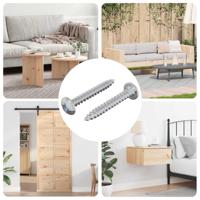 Houten Schroeven 2 pcs Zilver M4 x 28 mm Staal - thumbnail