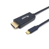 Equip 133411 video kabel adapter 1 m USB Type-C HDMI Type A (Standaard) Zwart - thumbnail