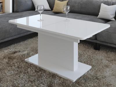 Salontafel OPTIMUS 120>167.5 cm met verlengstuk hoogglans wit Salontafel OPTIMUS 120>167.5 cm met verlengstuk hoogglans wit