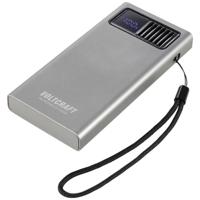 VOLTCRAFT PB PD20WLCD-10000 Powerbank 10000 mAh Fast Charge, USB PD 2.0 LiPo Grijs metallic Statusweergave - thumbnail