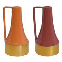 Kaarshouder DKD Home Decor Metaal Coating (11 x 11 x 20 cm) (2 Stuks) - thumbnail