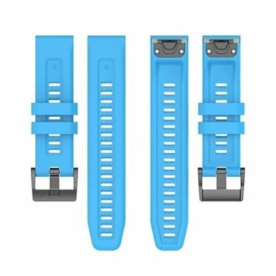 By Qubix - Siliconen sportbandje - Blauw - Compatible met Garmin Instinct 3 / Instinct E - 45mm - Compatible Garmin bandje - Bandbreedte: 22mm