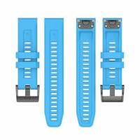 By Qubix - Siliconen sportbandje - Blauw - Compatible met Garmin Instinct 3 / Instinct E - 45mm - Compatible Garmin bandje - Bandbreedte: 22mm - thumbnail