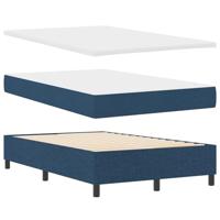 Boxspring bed met matras met hoofdeinde Blauw 120 x 200 cm Stof - thumbnail