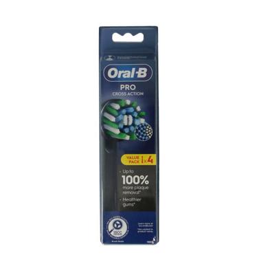 Oral B Opzetborstel action black 4 Stuks