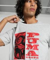 Heren-T-Shirt met Korte Mouwen Puma The Hooper 3 Lichtgrijs - Maat: S - thumbnail