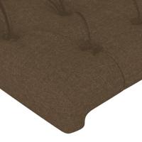 Boxspring met matras stof donkerbruin 160x200 cm - thumbnail