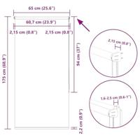 Rolgordijn verduisterend 65x175cm stofbreedte 60,7 cm polyester - thumbnail