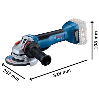 Bosch Blauw GWS 18V-10 P Accu Haakse Slijper | 125 mm | Zonder accu en lader | In L-Boxx - 06019J4102 - thumbnail