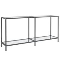 Wandtafel 160x35x75,5 cm gehard glas transparant - thumbnail