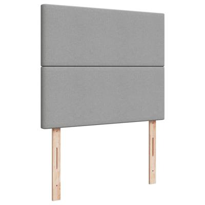 Boxspring met matras stof lichtgrijs 120x190 cm