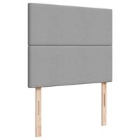 Boxspring met matras stof lichtgrijs 120x190 cm - thumbnail