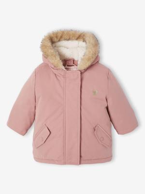 Parka + fijn donsjack baby 3-in-1 oudroze