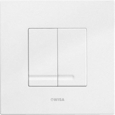 Wisa Bedieningspaneel - 16x16cm - vierkant - dualflush - kunststof - mat wit 8051402101