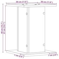 VidaXL Luidspreker standaards 2 pcs zwart eiken 30 x 30 x 40 cm - thumbnail