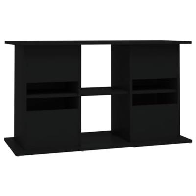 Aquariumstandaard 101x41x58 cm bewerkt hout zwart - thumbnail