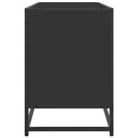 Tv-meubel 150x35x41 cm bewerkt hout en metaal zwart - thumbnail