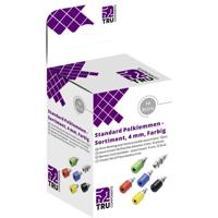 TRU COMPONENTS Assortiment laboratoriumconnectoren Bus, inbouw verticaal Blauw, Geel, Groen, Zwart, Rood, Zilver 12 onderdelen - thumbnail